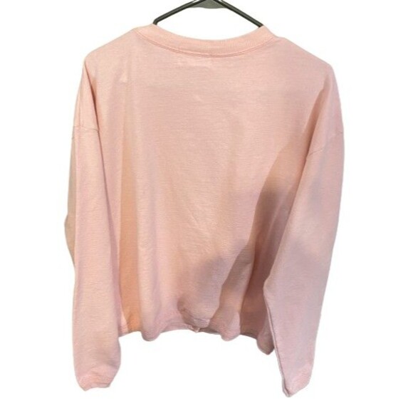 Womens Short Jacket Size XL Pink Lightweight Button Up False Alarm New York - Picture 2 of 5